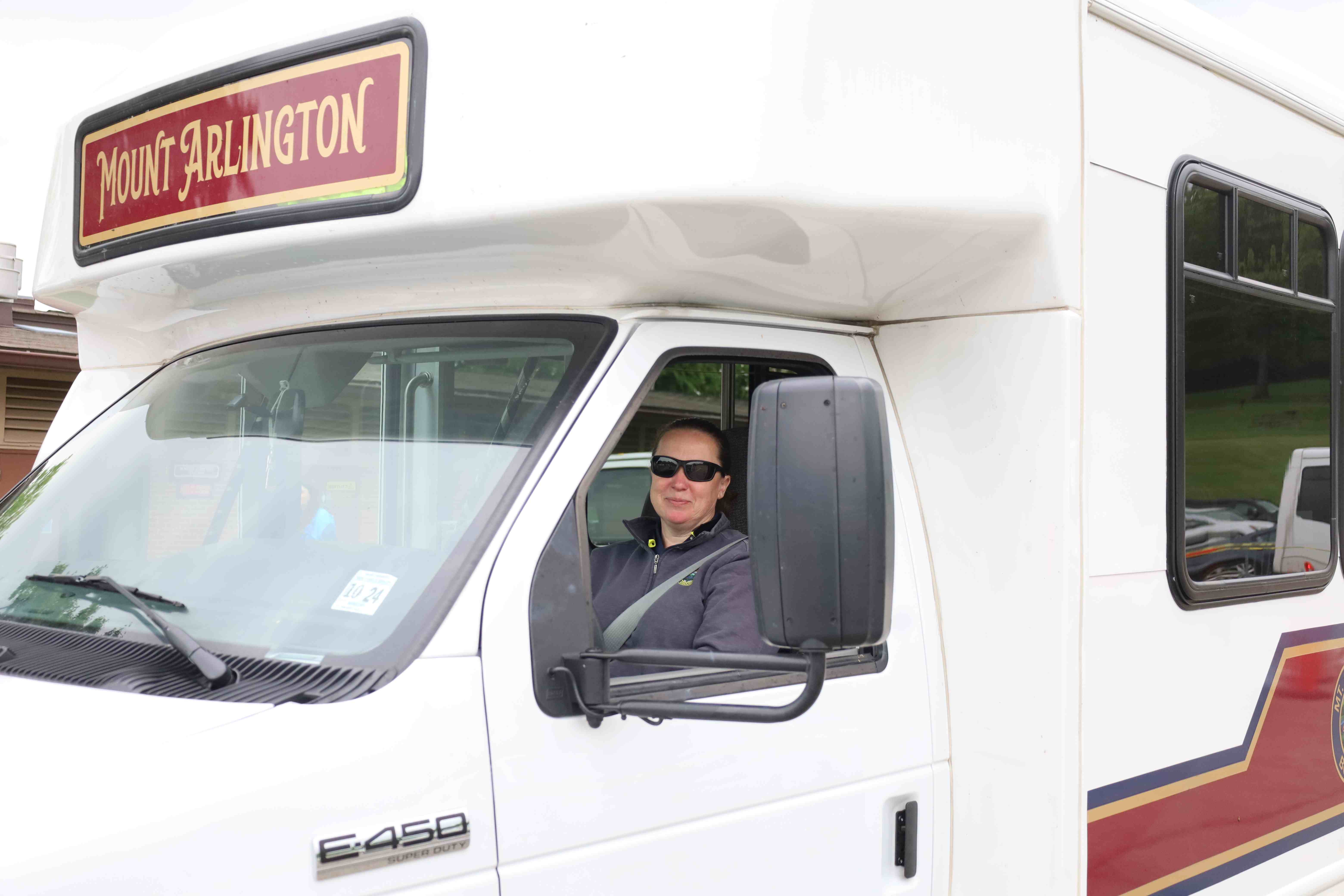 A shuttle driver works at the 2024 Block Party.