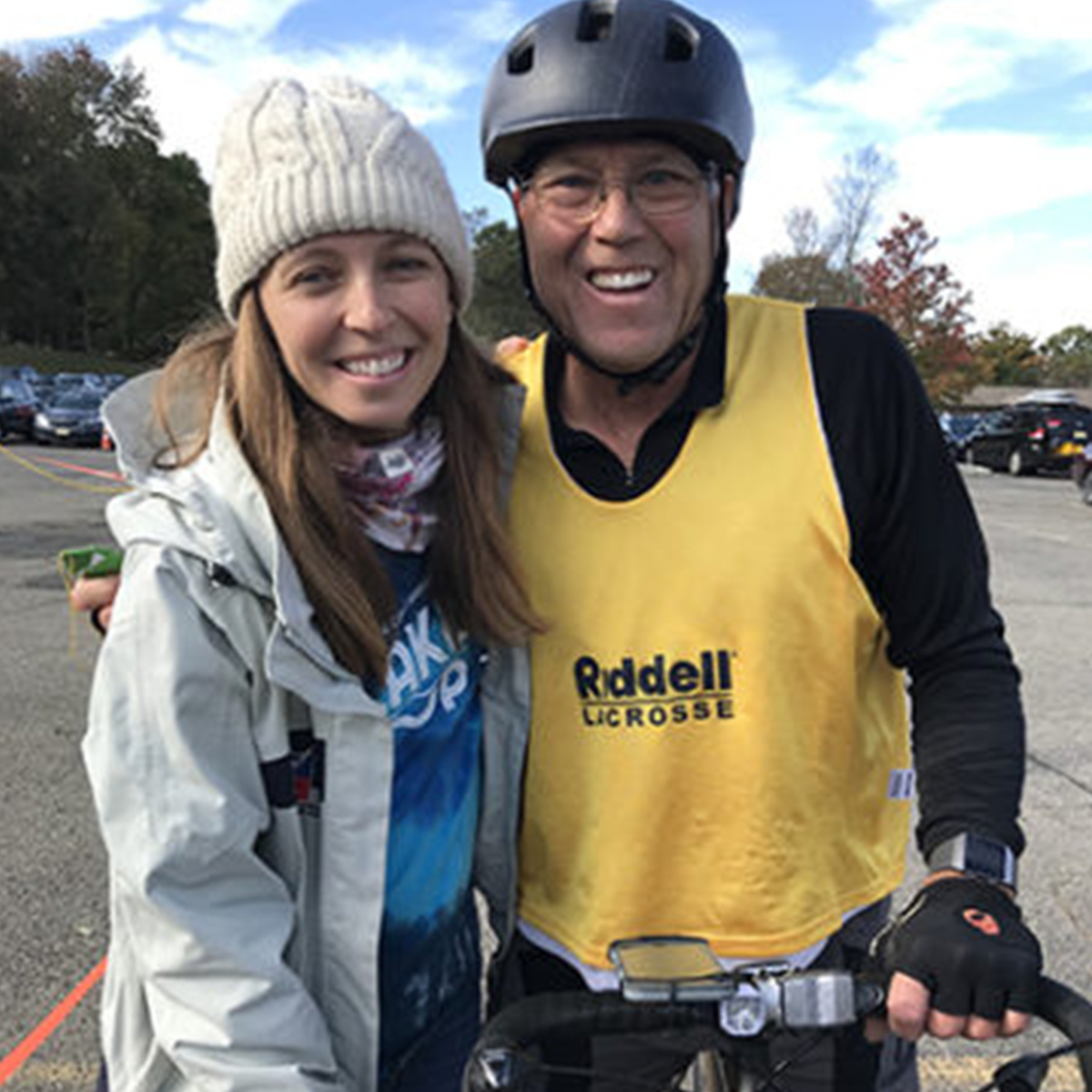 2 people posing for the camera