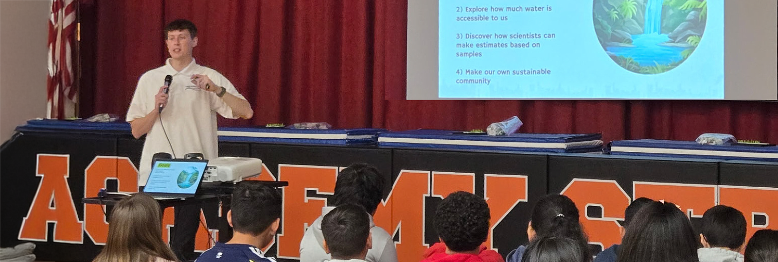 Patrick leads an environmental lesson